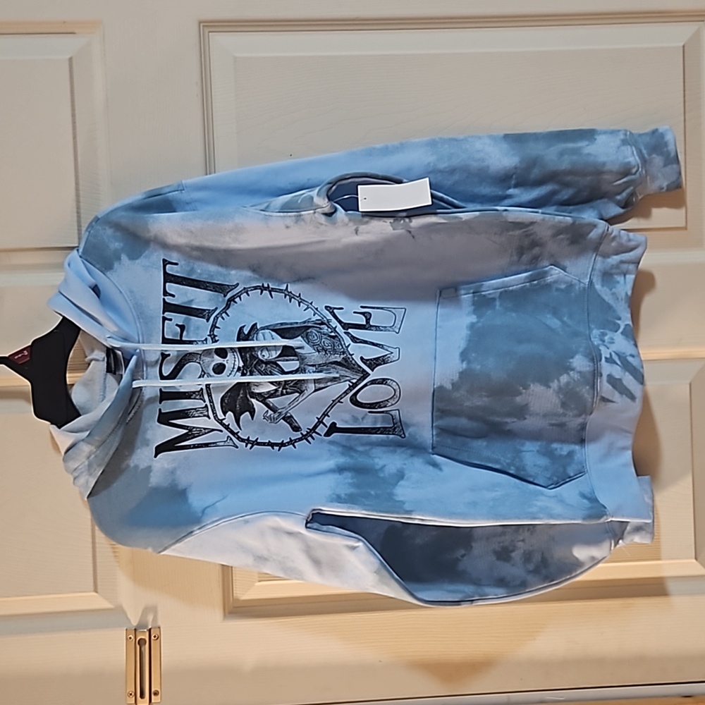 DISNEY Nightmare Before Christmas MISFIT LOVE TIE DYE HOODIE:NEW WITH TAGS: XS